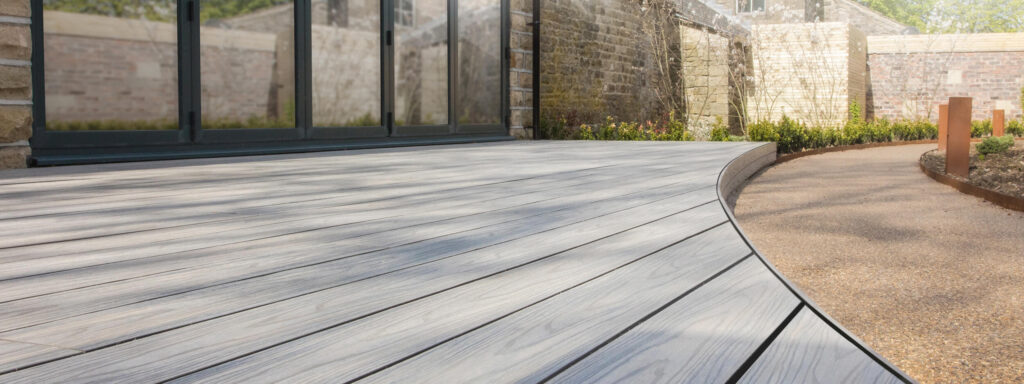 HD Deck Dual® composite decking detail shot showing the enhanced woodgrain