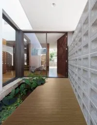 Boardwalk decking in natural white oak - Composite Prime