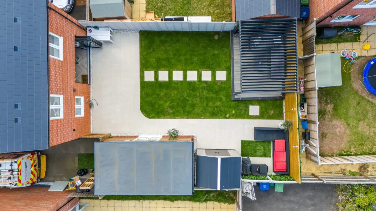 full garden composite deck view - Composite Prime