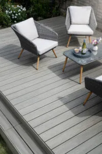 HD Deck 3D+ new decking in weathered oak - Composite Prime
